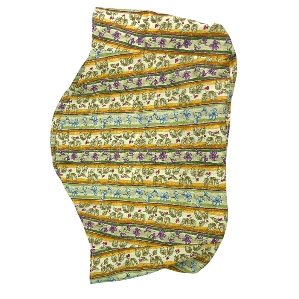 Longaberger Botanical Fields Stripe Fabric Liner Only For Library Basket New
